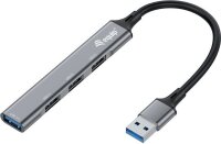 Equip USB-Hub 4-Port 3.0 ->1x3.0,3x2.0 o.Netzteil grau